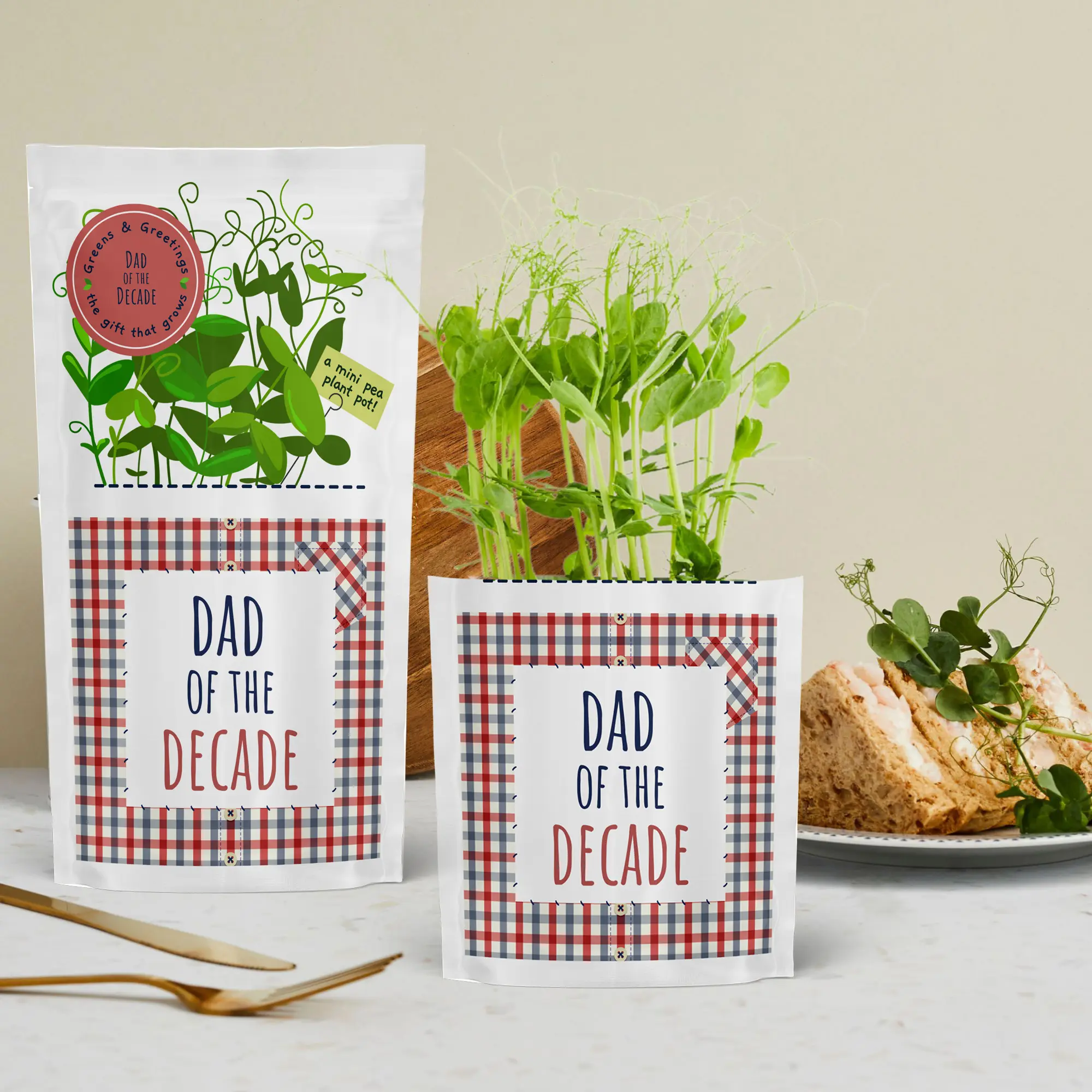 Greens & Greetings: Dad of the Decade - Sustainable Father's Day Card and Seed Gift
