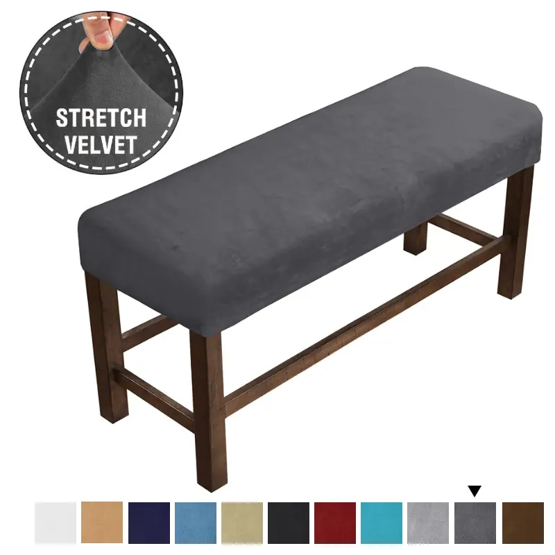 Velvet Soft Stretch Dining Room Spandex Elastic chair Bench Covers Slipcover Living Room Kitchen Bedroom Seat Protector