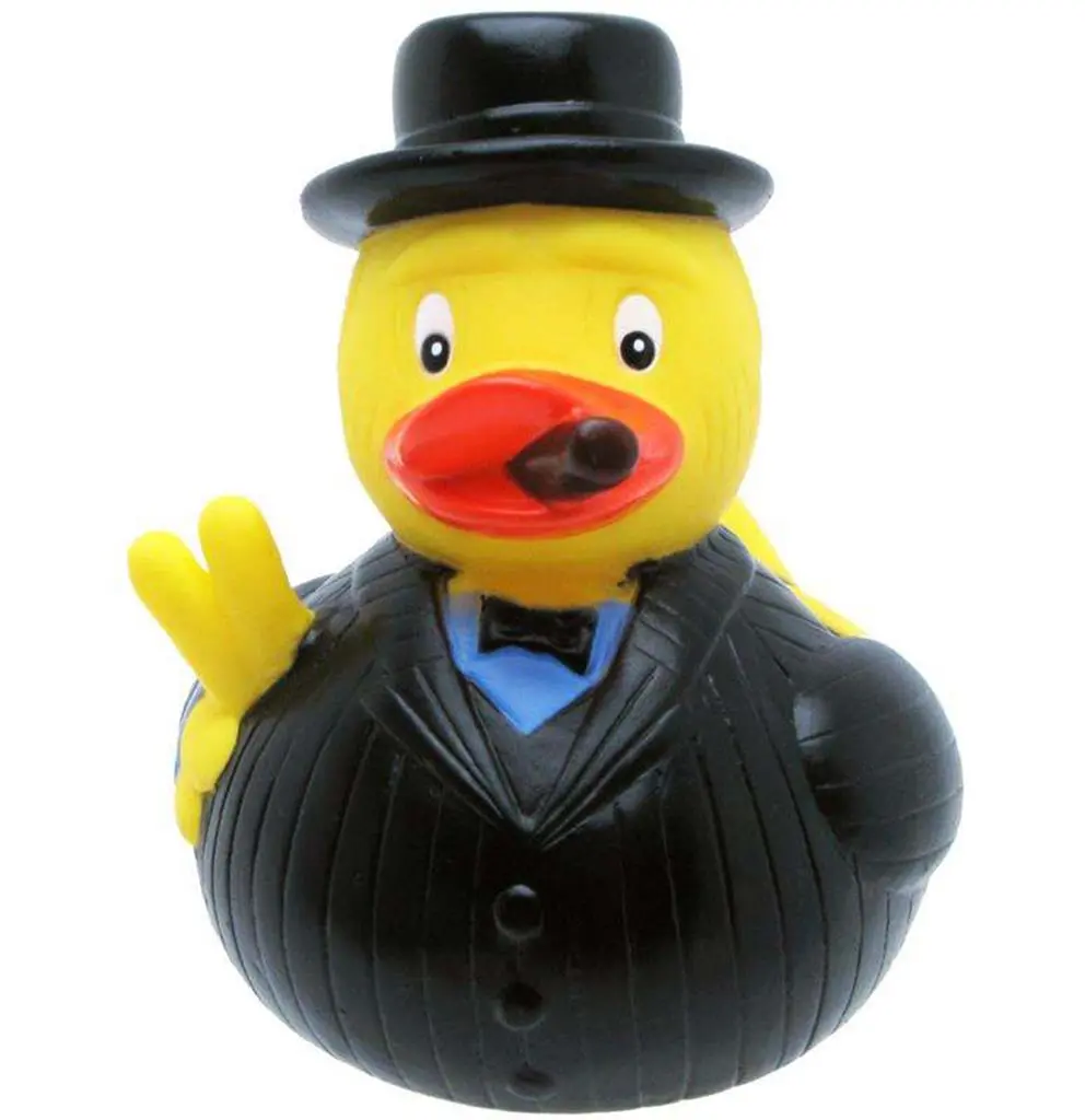 Winston Churchill Rubber Duck Novelty Bath Toy Gift - Yarto