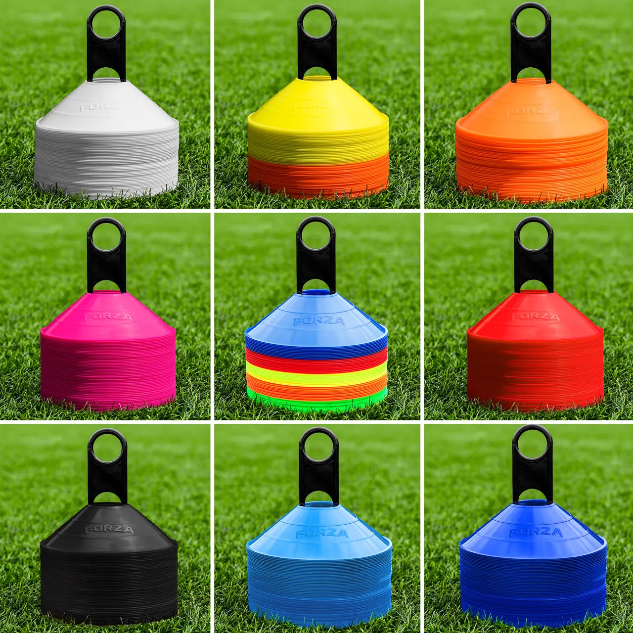 FORZA Training Marker Cones [Pack of 50/1000] - Perfect for Various Sports & Fitness Training!