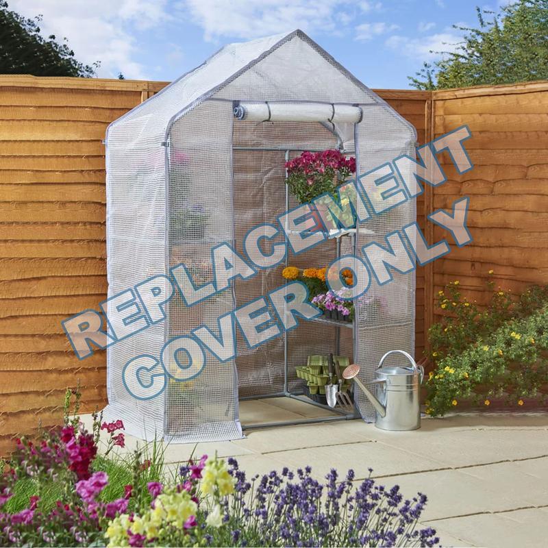 Walk-In Greenhouse Cover Heavy Duty Replacement Spare Reinforced Growhouse White PE Cover - 143x73x195cm 0