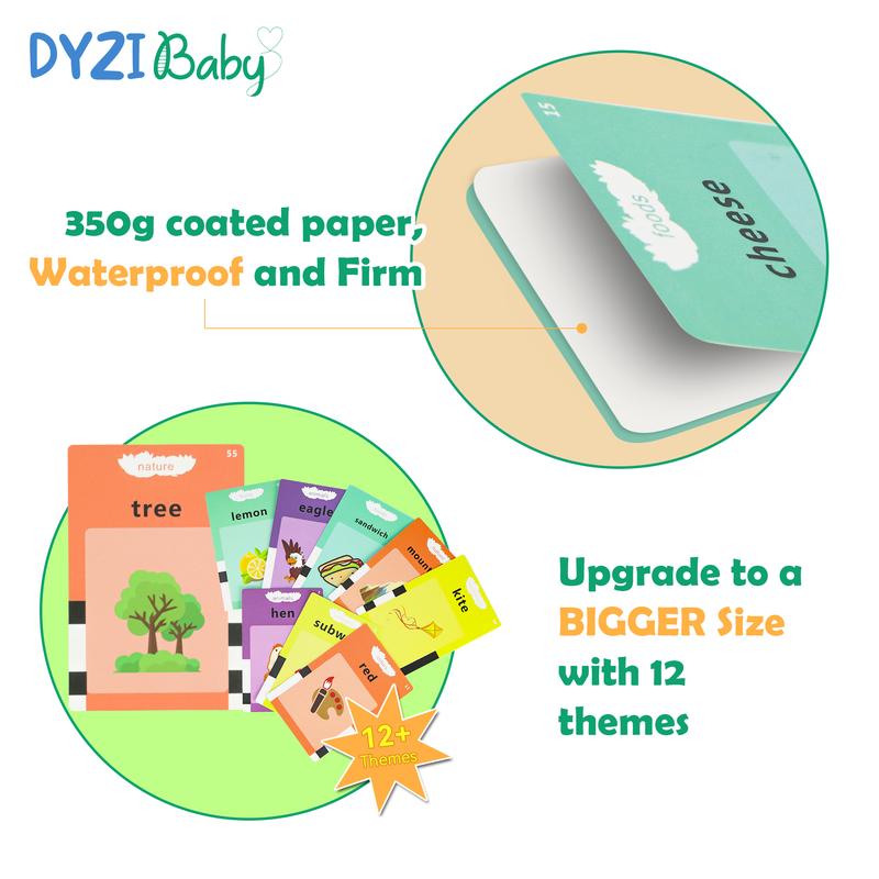 224 Words Talking Flash Cards Early Learning Toy 2-6 Toddler Child Preschool Smart Intelligent Animals Audible Flash Cards Blue 6