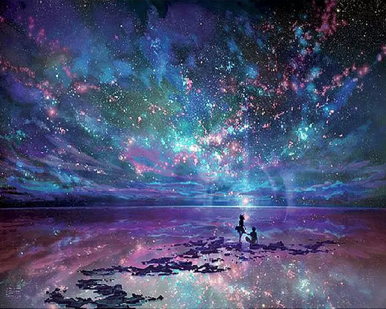 Starry Night Painting by Numbers Kit with Canvas, Paints and Brushes - DIY Painting Supplies