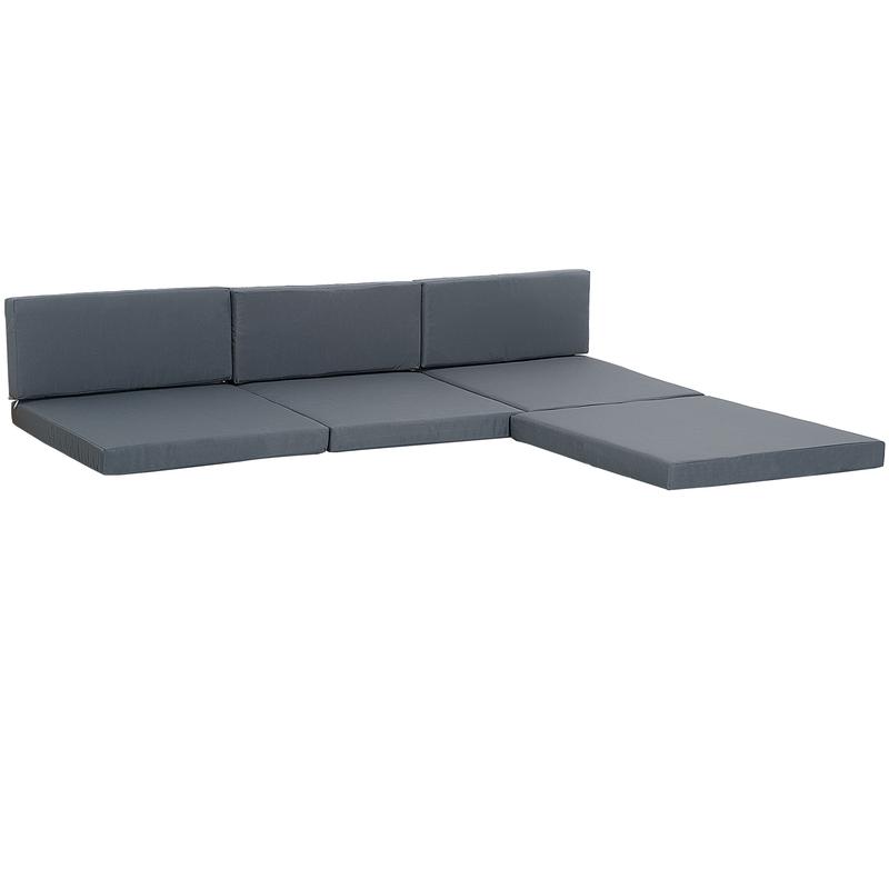 Outsunny Outdoor Cushion Pad Set for Rattan Furniture, 7 Piece Garden Furniture Cushions, Patio Conversation Set Cushions, Lightweight and Durable, Grey 0