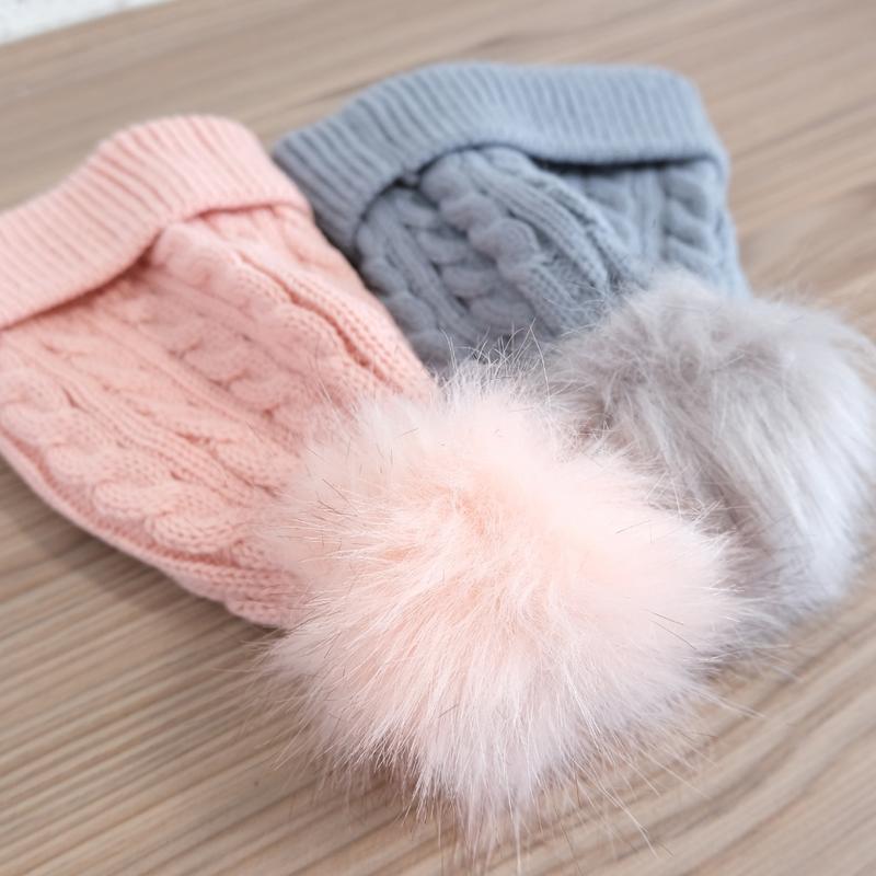 Kids Cable Knitted Pom Hat Winter 0