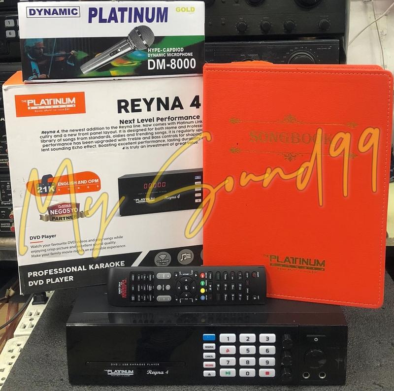Platinum Karaoke Reyna 4 player / 21000++ songs Free wired Microphone ...