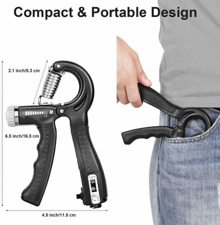 5-60Kg Adjustable Heavy Gripper Fitness Hand Exerciser Grip Wrist Training Increase Strength Spring Finger Pinch Carpal Expander 1