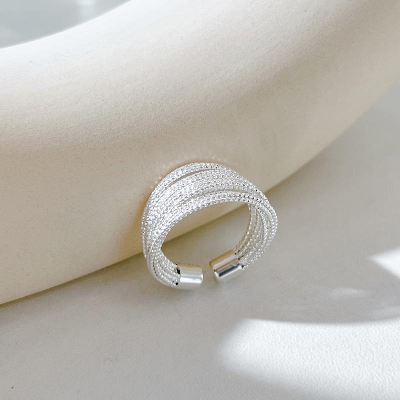 HARPER ROPE ADJUSTABLE RING STERLING SILVER 925 1
