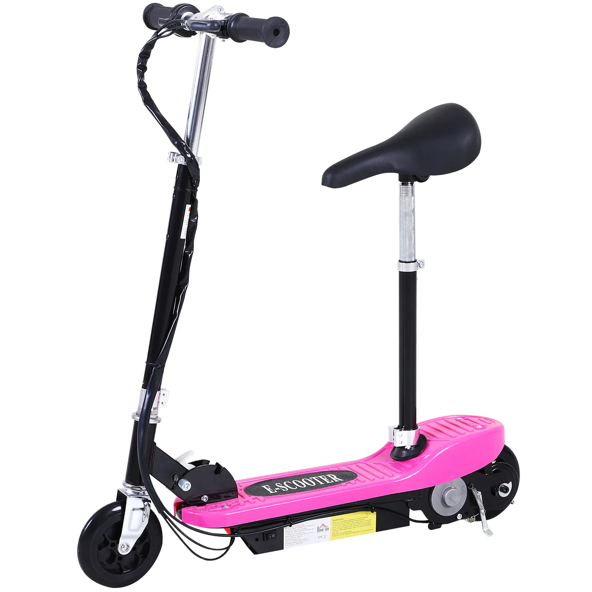 HOMCOM Kids Foldable Electric E Scooters 120W Toy w/ Brake Kickstand