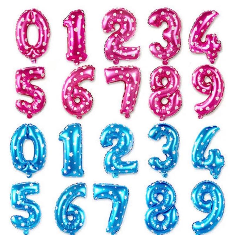 Foil Numbers Balloons Decor Metallic Eye 2