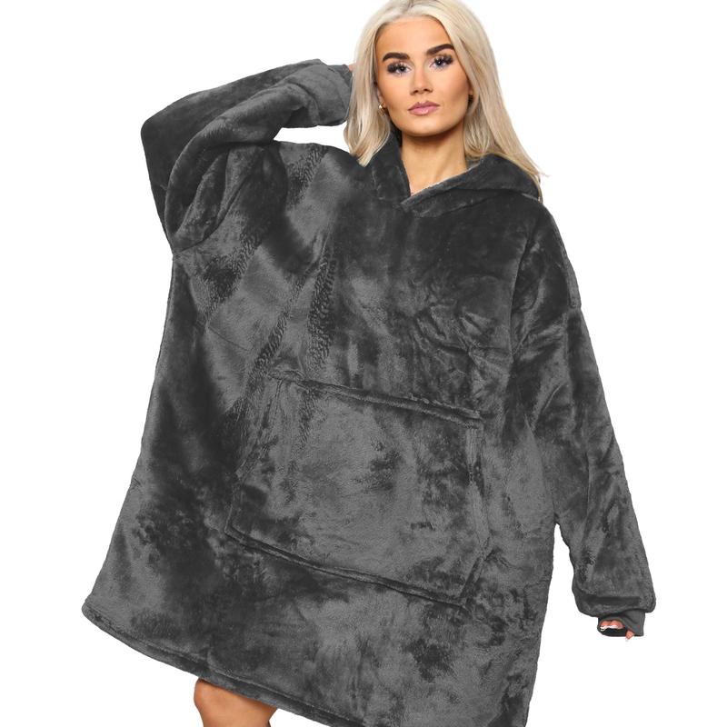 MS9 Oversized Blanket Hoodie Fleece Top With Sherpa Soft and Warm Lining | 15 Colours Available Comfort | Style Minimalist Pullover Basic Vibe Polyester Womenswear Sweaters Fits Long Sleeves 9