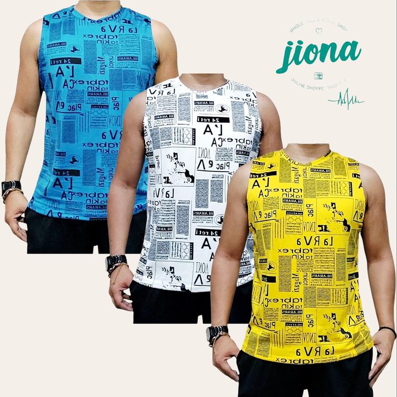 Product Introduction of Men'S Sleeveless T-Shirt Vest Magazine Print Edition, Fashionable, Loose, Daily Street Vest Top 3