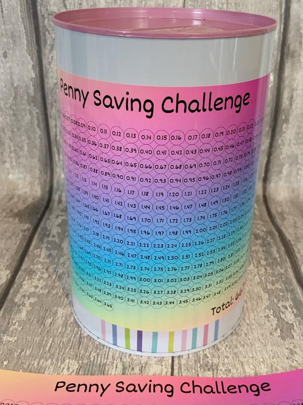 Rainbow Penny Saving Challenge Sticker ONLY 1
