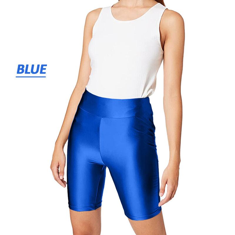 Womens Ladies Shiny Super Stretchy Lycra Leggings Cycling Dance Zumba Disco Shorts Water-Resistant Woman 7