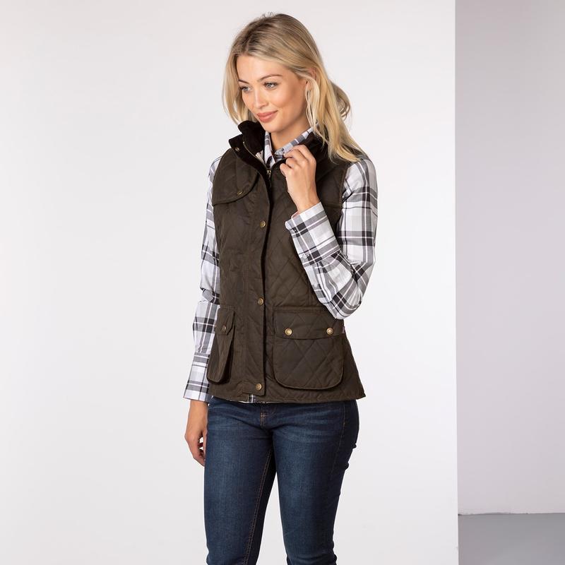 Rydale Ladies Diamond Quilted Wax Waistcoat II 4