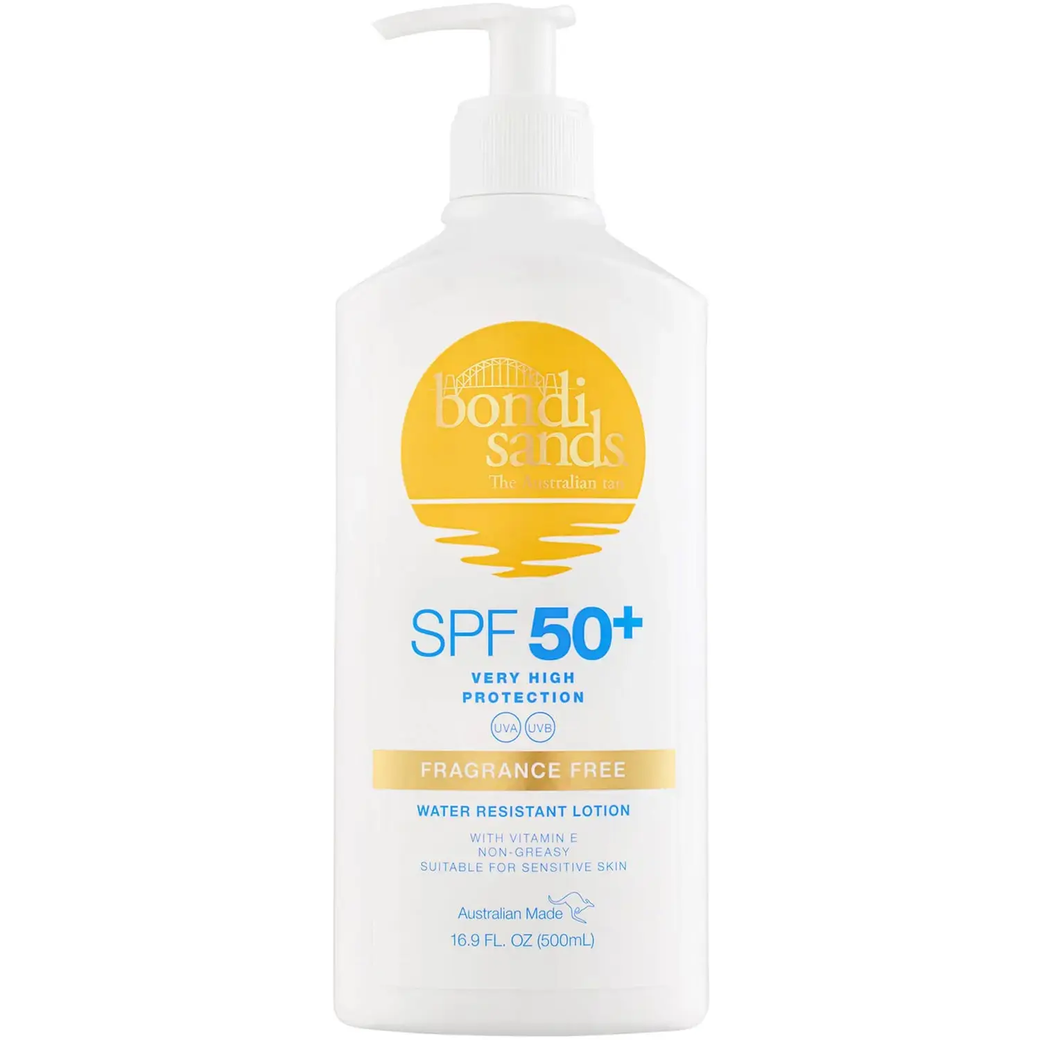 Bondi Sands SPF 50+ Fragrance Free Sunscreen Lotion Pump Pack 500ml