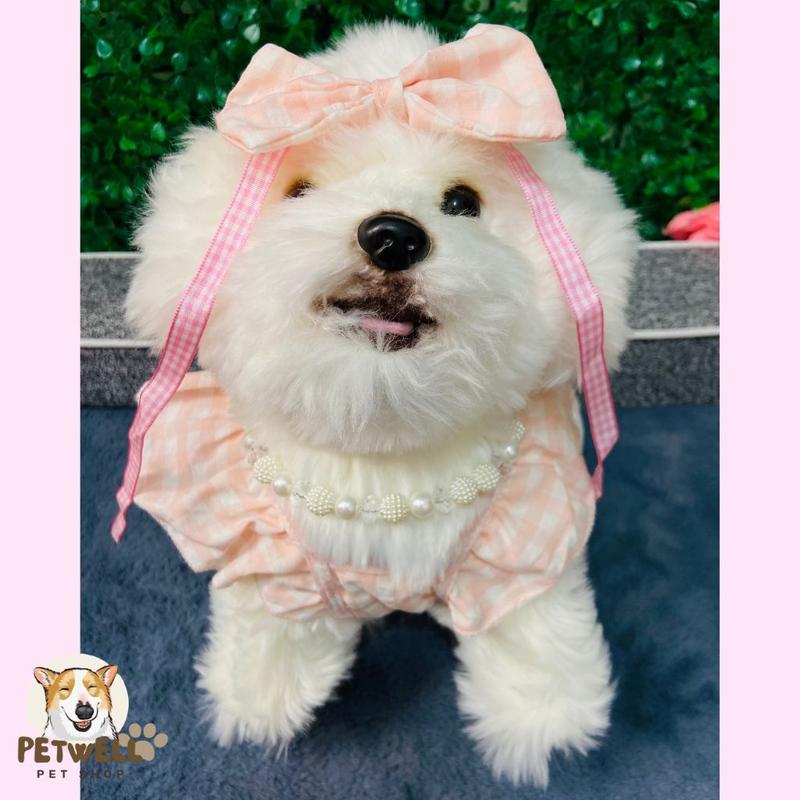 Product Introduction of Pet Dress Floral Pattern Pleated Hemming Windproof Pet Vest Puppy Flying Sleeve Clothes for Spring 36