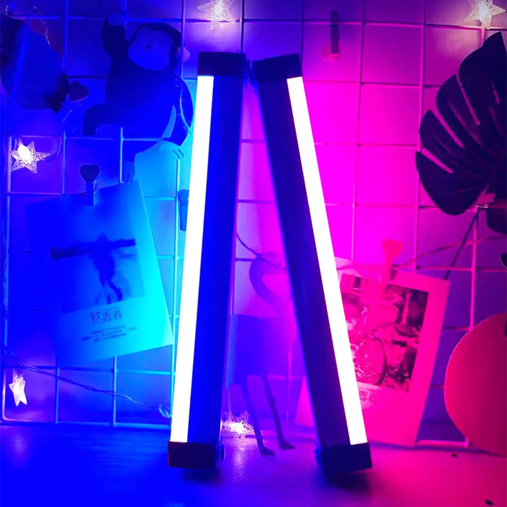 Handheld LED Fill Light LED Video Light Wand USB Rechargable Photography Lighting Adjustable Flash Light RGB Selfie Lamp