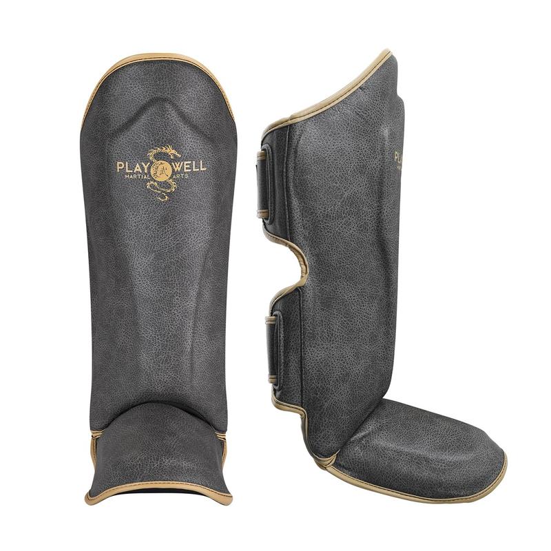 PLAYWELL "VINTAGE SERIES" MUAY THAI SHIN INSTEP GUARDS 0