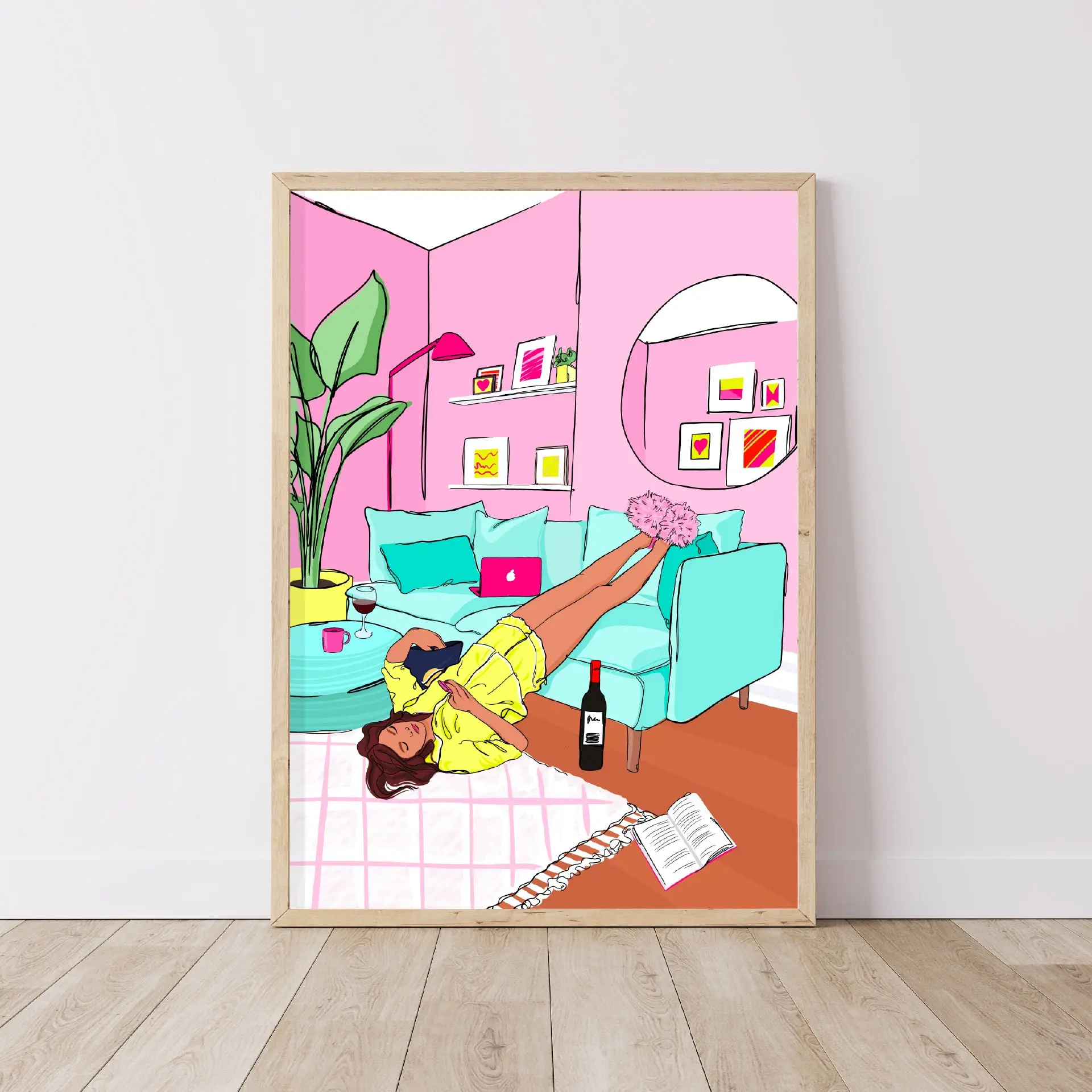 At Home Illustrated Print