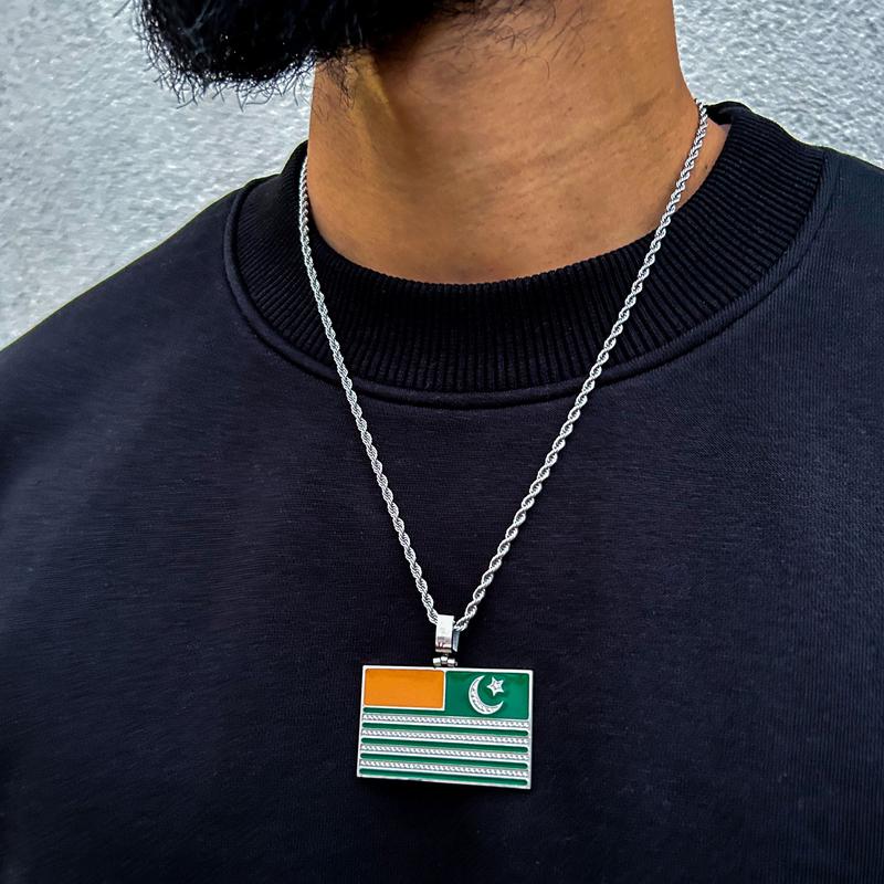 Product Introduction of Kashmir Flag Pendant - Gifts for Men, Trending Jewelery, Fashion Jewellery, Luxury Stylish Birthday Gift, Flag Pendant Jewellery, Eid Gifts, Eid Present for him, Anniversary Present 4