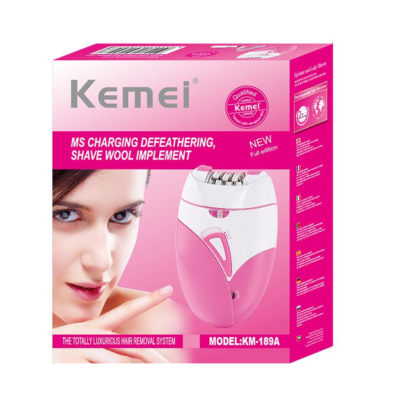 Product Introduction of KM-189A Epilator Ladies Underarm Private Parts Hair Removal Body Bikini Depilador Electric Eyebrow Trimmer Machine Beauty Kit+6 Months Warranty 22