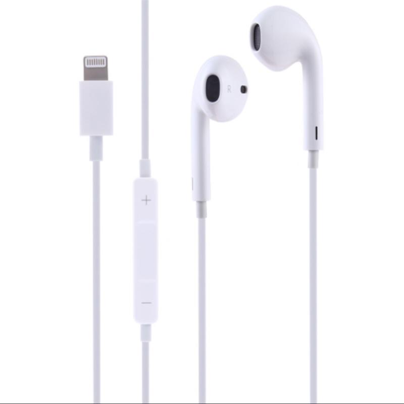 3packs 8 Pin Port Bluetooth Module Pop-up Window Wired Stereo Earphones with Mic (White) Built-in Microphone Wired Headset Headphones Audio Electronic Earbud 0