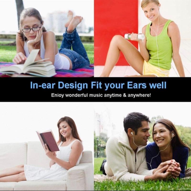 3packs 8 Pin Port Bluetooth Module Pop-up Window Wired Stereo Earphones with Mic (White) Built-in Microphone Wired Headset Headphones Audio Electronic Earbud 1