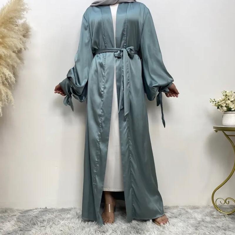 Satin Open Abaya 2