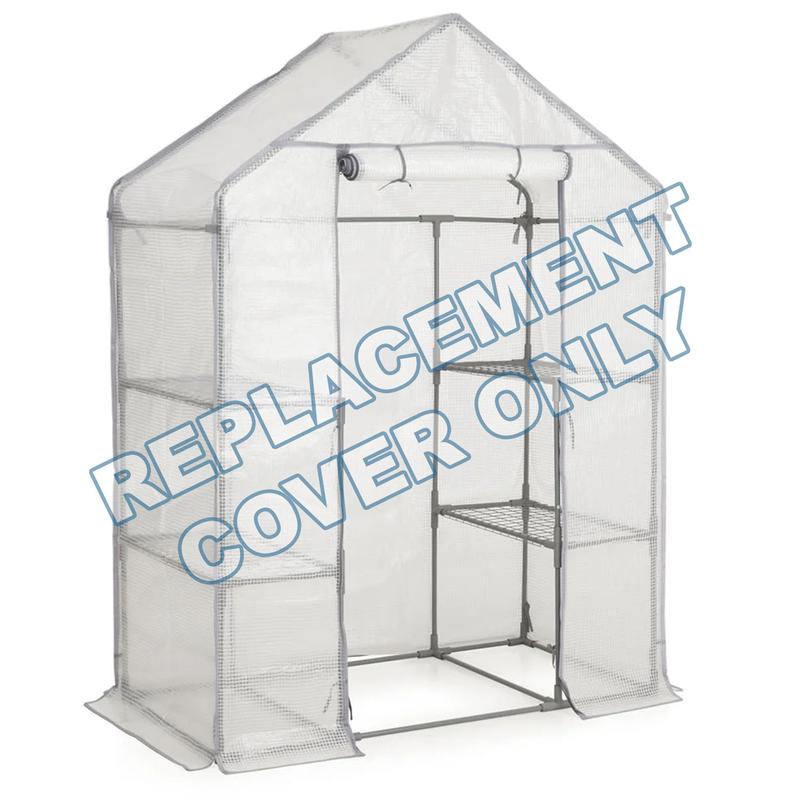 Walk-In Greenhouse Cover Heavy Duty Replacement Spare Reinforced Growhouse White PE Cover - 143x73x195cm 1
