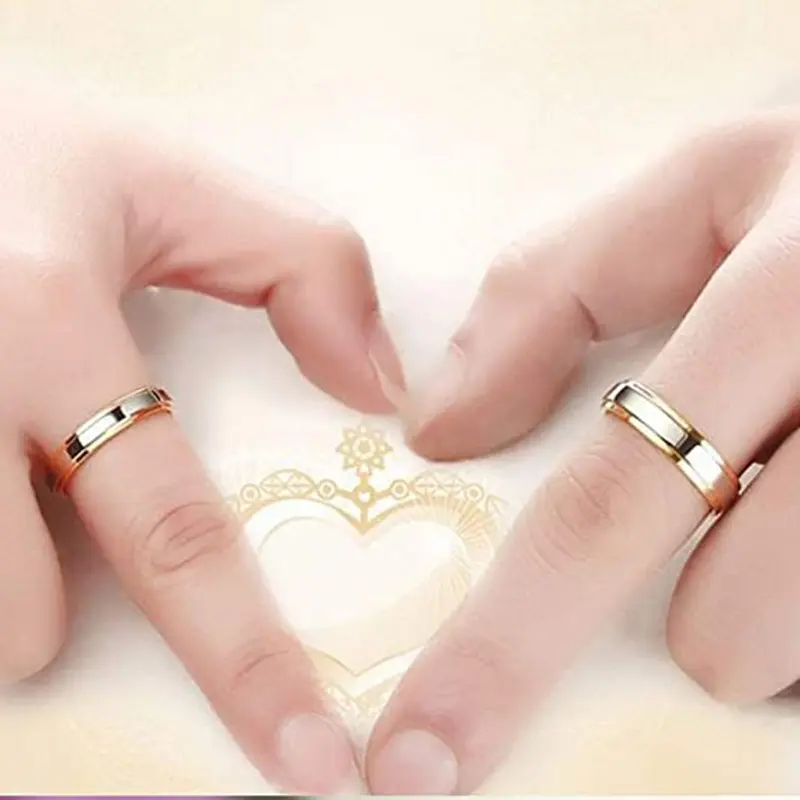 2024 Best Seller Fashion Glossy Ring Accessories Couple Wedding Ring