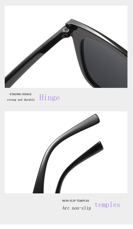 Product Introduction of [Inventory] Korean Fashion Square Sunglasses Women's Men's Vintage Style Rice Nail Women's Large Frame Personalized Glasses 19