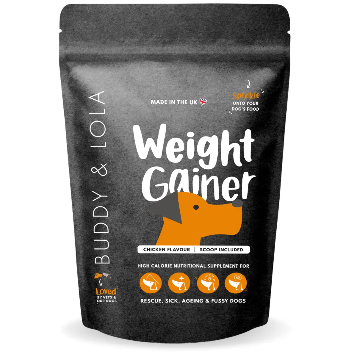 Weight Gainer for Dogs | High Calorie Supplements for Dogs | Perfect for Fussy Eaters | Dog Muscle Builder | Buddy & Lola | Made in the UK