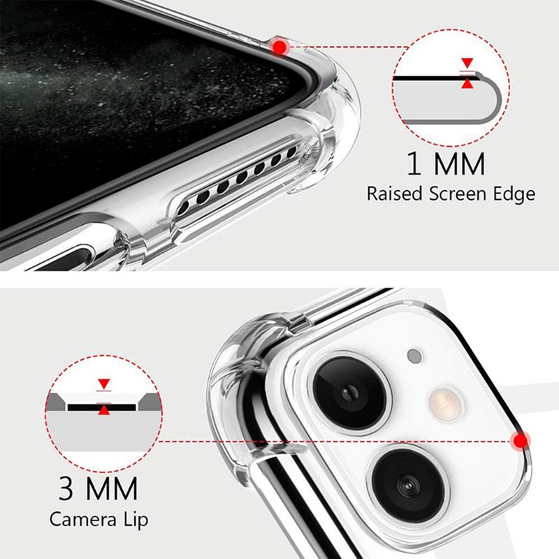 Luxury Hybrid Clear Hard PC Back Cover Case For iPhone 14 13 12 Mini 11 Pro XS Max X XR SE 3 2 7 8 Plus Silicone Soft Bumper TPU Accessories Cellphone 5