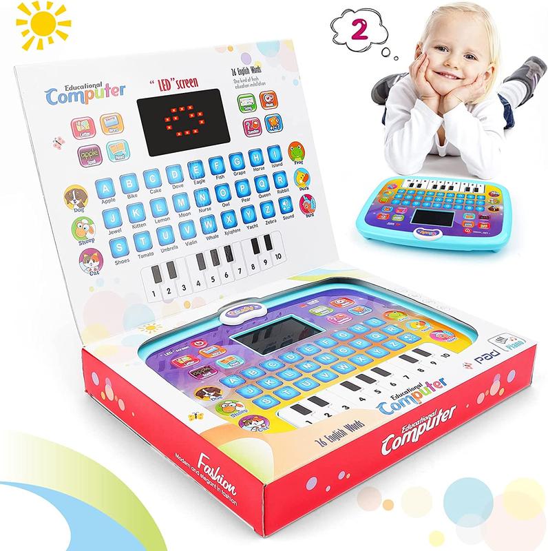 deAO Toddler Tablet Early Learning Educational Toy for 3 Year Olds Multi-Interactive Educational Touchpad with Letters, Numbers, Songs, Piano, Animal Sounds & More-Perfect Gift for Toddlers & Preschoolers 6