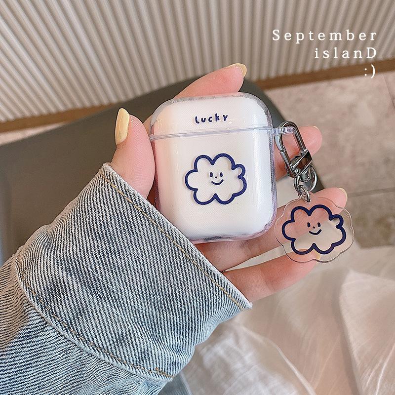 Product Introduction of Cute Fresh Flower Earphone Case For AirPods 1 2 Pro Case Transparent TPU Air pods 3 Bluetooth Earphone Charging Box With Keyring 9