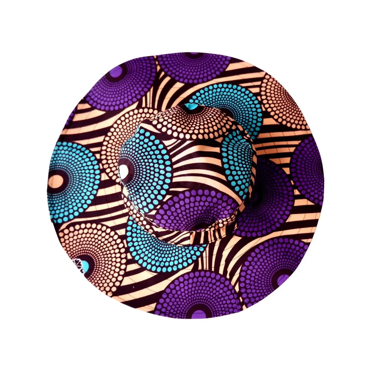 African print wide brim sun hat, wide brim bucket hat Cotton Summer