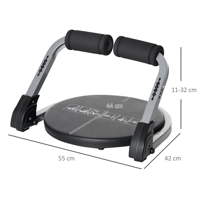 HOMCOM Abs Trainer, Ab Crunch Machine, Foldable Abdominal Trainer, Core Fitness & Whole Body Exercise Equipment for Home Gym 2