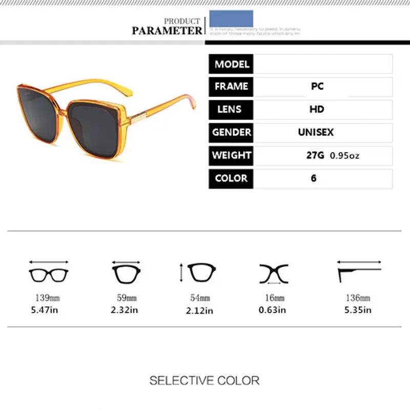 Fashion Square Sunglasses Women Oversize Frame Cat Eye Sun Glasses Ladies Classic Vintage Goggle Female Glasses UV400 4