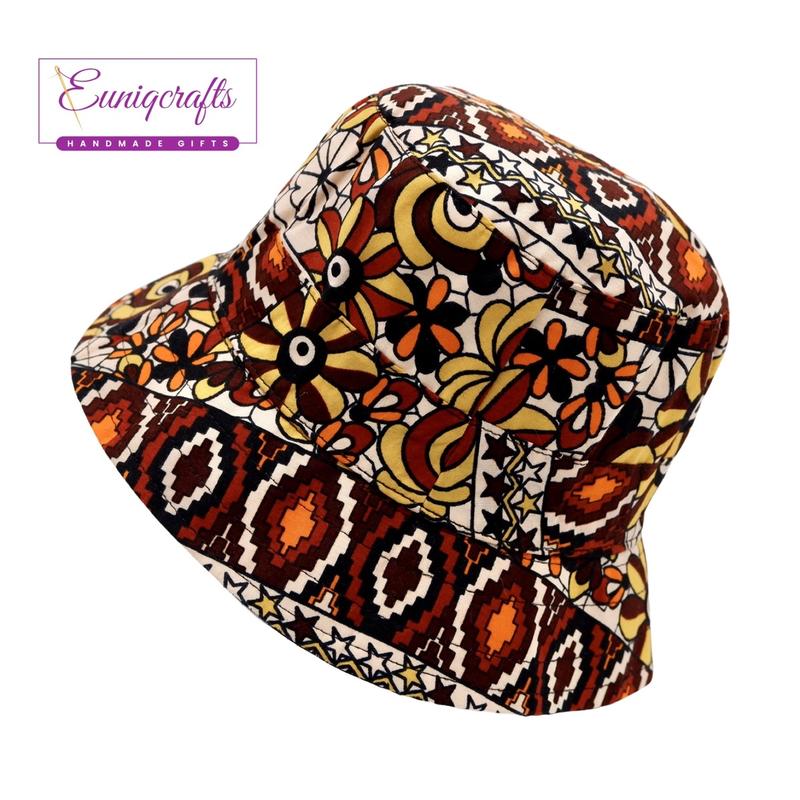 Product Introduction of African print bucket hat , sun hat reversible Striped Baseball Cap Baseball Cap Baseball Cap Winter Winter Winter Summer Polka Dot Cotton Silk Plain Floral Beret Striped 30