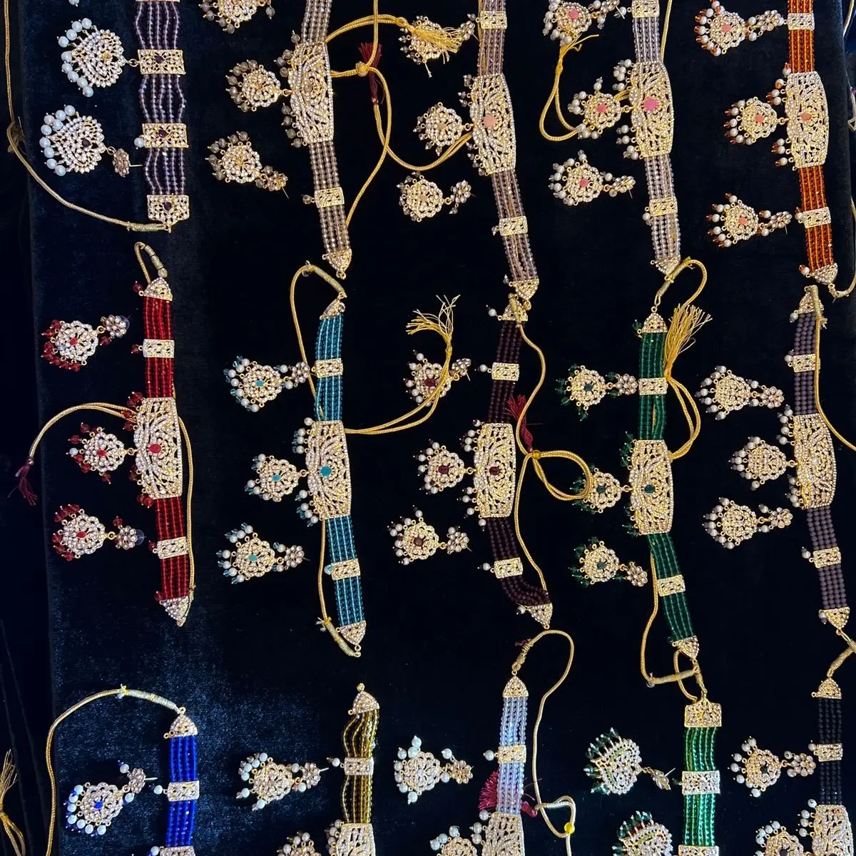 Beautiful choker sets with earrings