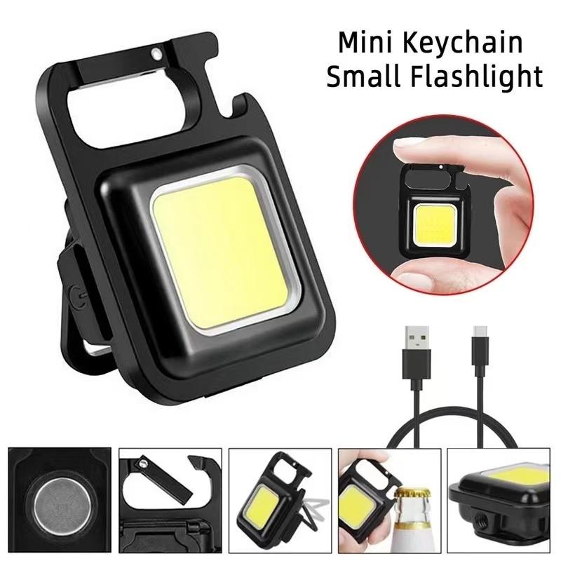 Multifunctional USB Rechargeable Mini Keychain LED Light For - TikTok ...