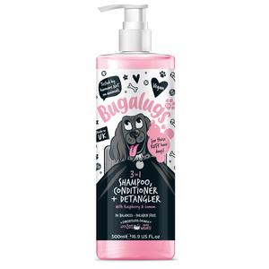 Bugalugs 3 in 1 Shampoo, Conditioner + Detangler for dogs - Raspberry & Lemon scented