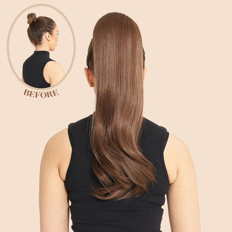 Tulip Drawstring And Clip In Straight Flick Ponytail Hair Piece 2
