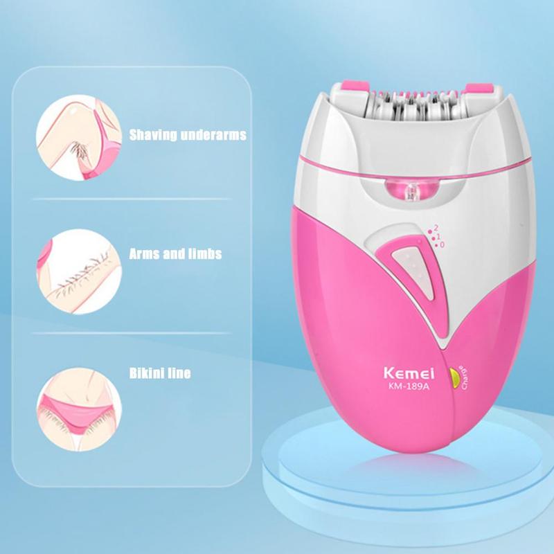 Product Introduction of KM-189A Epilator Ladies Underarm Private Parts Hair Removal Body Bikini Depilador Electric Eyebrow Trimmer Machine Beauty Kit+6 Months Warranty 27
