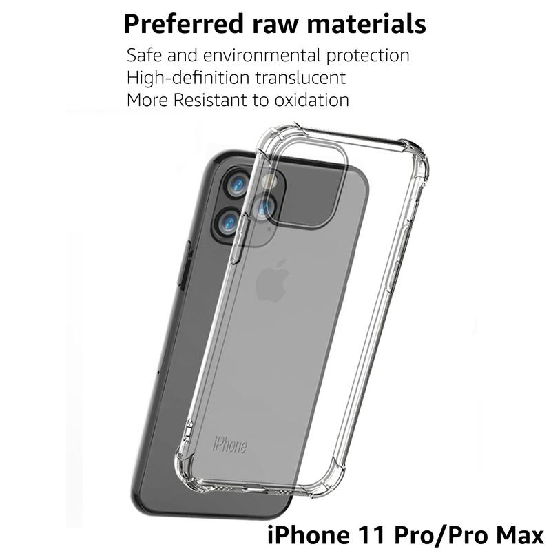 Luxury Hybrid Clear Hard PC Back Cover Case For iPhone 14 13 12 Mini 11 Pro XS Max X XR SE 3 2 7 8 Plus Silicone Soft Bumper TPU Accessories Cellphone 4