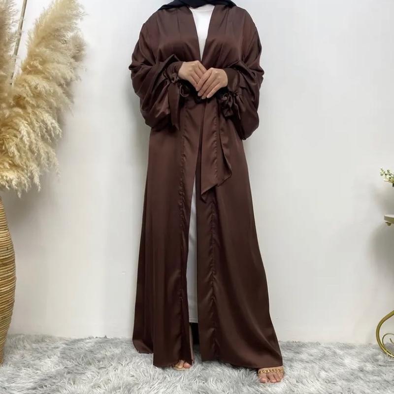 Satin Open Abaya 3
