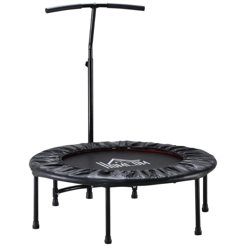 40'' Kids Mini Trampoline, Adult Rebounder Jumper w/ Handle Fitness 0