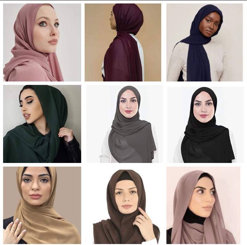 May modesty premium chiffon hijabs in various colors 0