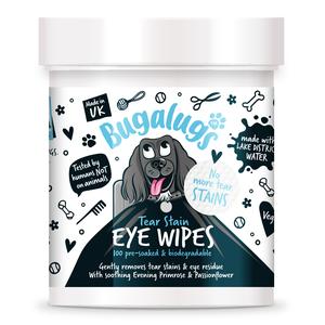 Bugalugs Soothing Biodegradable Eye Wipes For Dogs - Gentle and Safe, Environmentally Friendly, soothing and Hydrating
